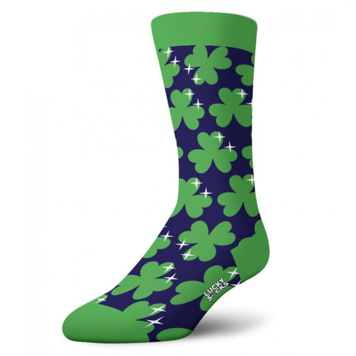 Par de calcetines largos lucky socks diseño tréboles