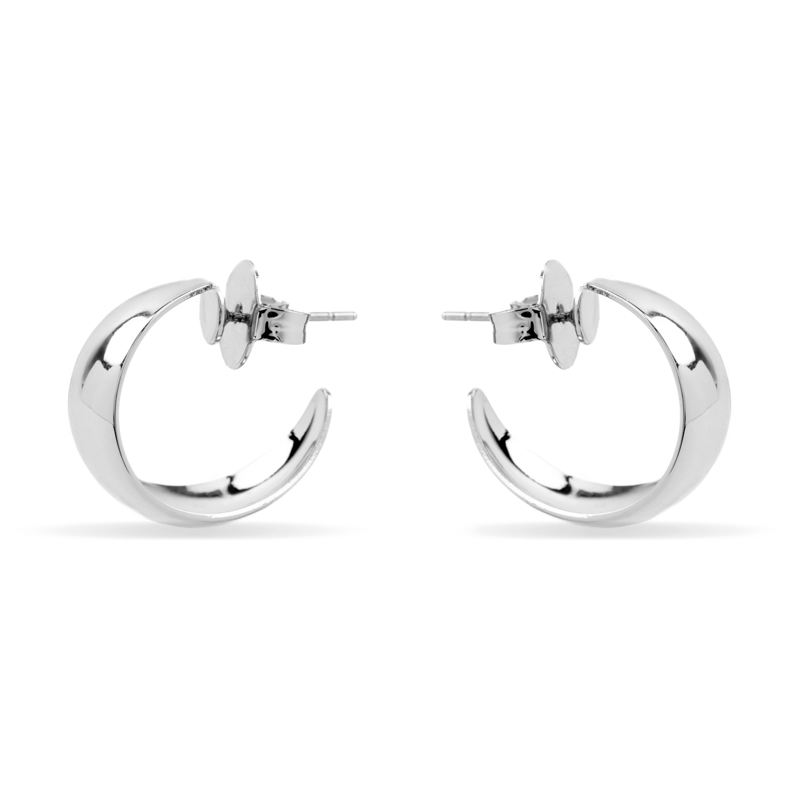 Pendientes de 18,5mm de diámetro acabado plata