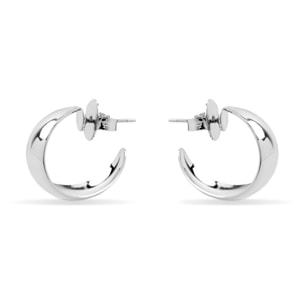Pendientes de 18,5mm de diámetro acabado plata