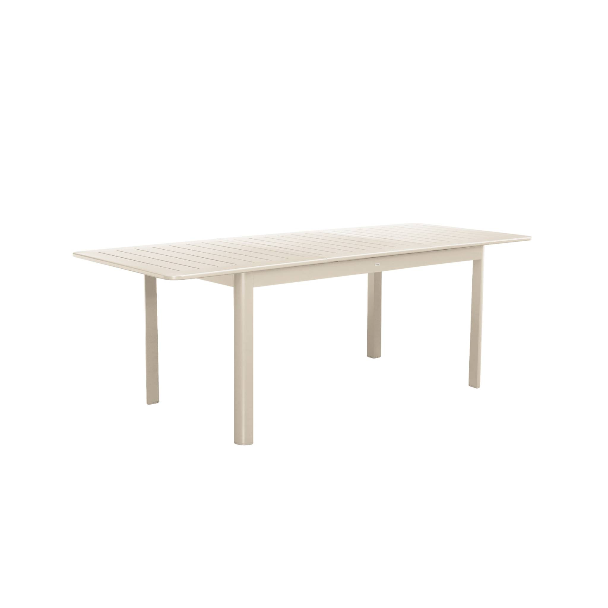 Table de jardin beige SEATTLE extensible aluminium. 6 places. 155 / 218.5 x 89 x 75 cm