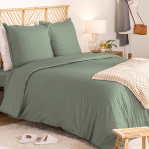 Parure de lit Landiha Percale vert jade 260x240cm