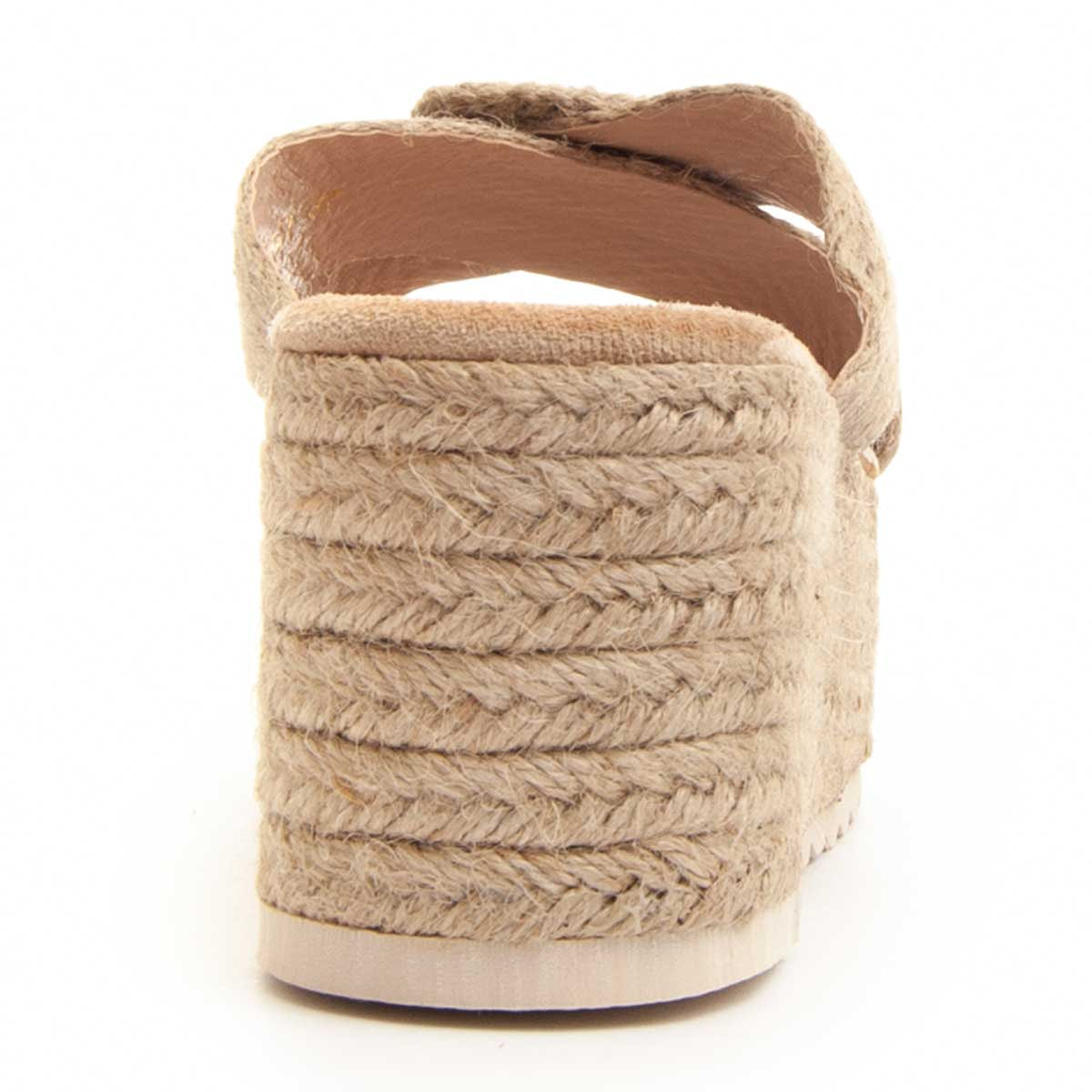 Sandalias de Cuña - Beige - Altura: 6 cm