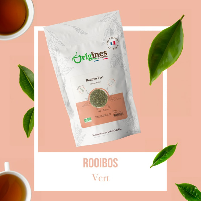 Rooïbos vert Bio d'Afrique du Sud - Sachet 100g