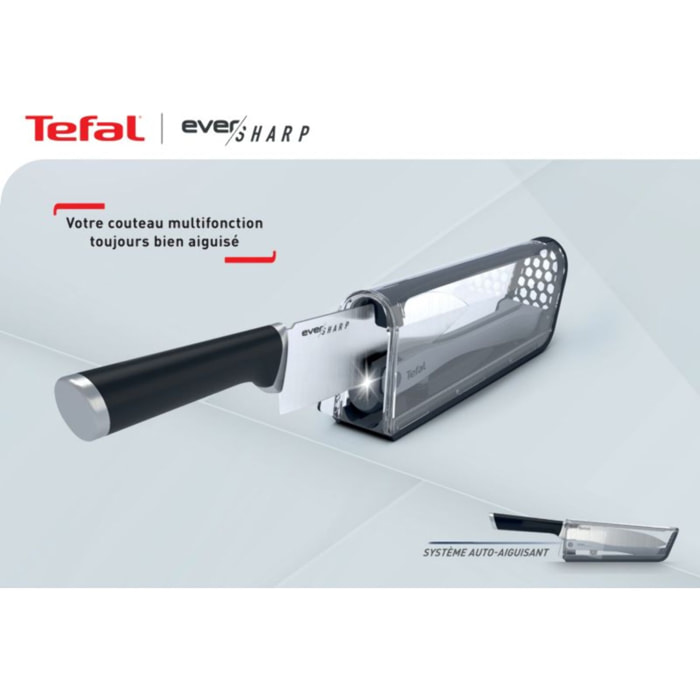 Couteau chef TEFAL Ever Sharp Couteau + aiguiseur