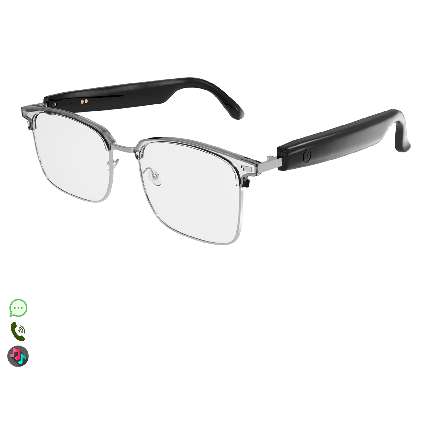 Gafas inteligentes GS13 lentes fotocromáticas, llamada bluetooth, asistente de voz, control remoto de la cámara.