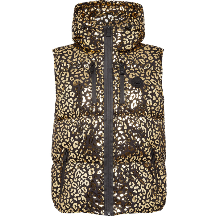 PLEIN SPORT Down Vest LEOPARD