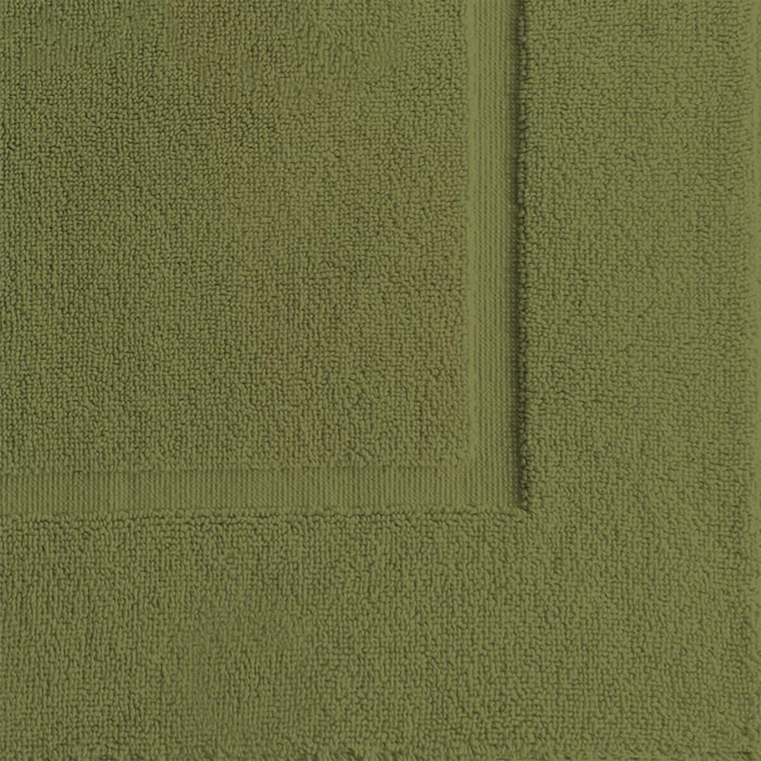 Tapis de bain pur coton 850 g/m² uni vert Vitae mousse