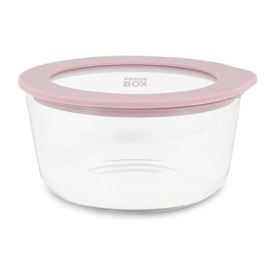 Boîte hermétique ronde rose 250ml PRESSBOX