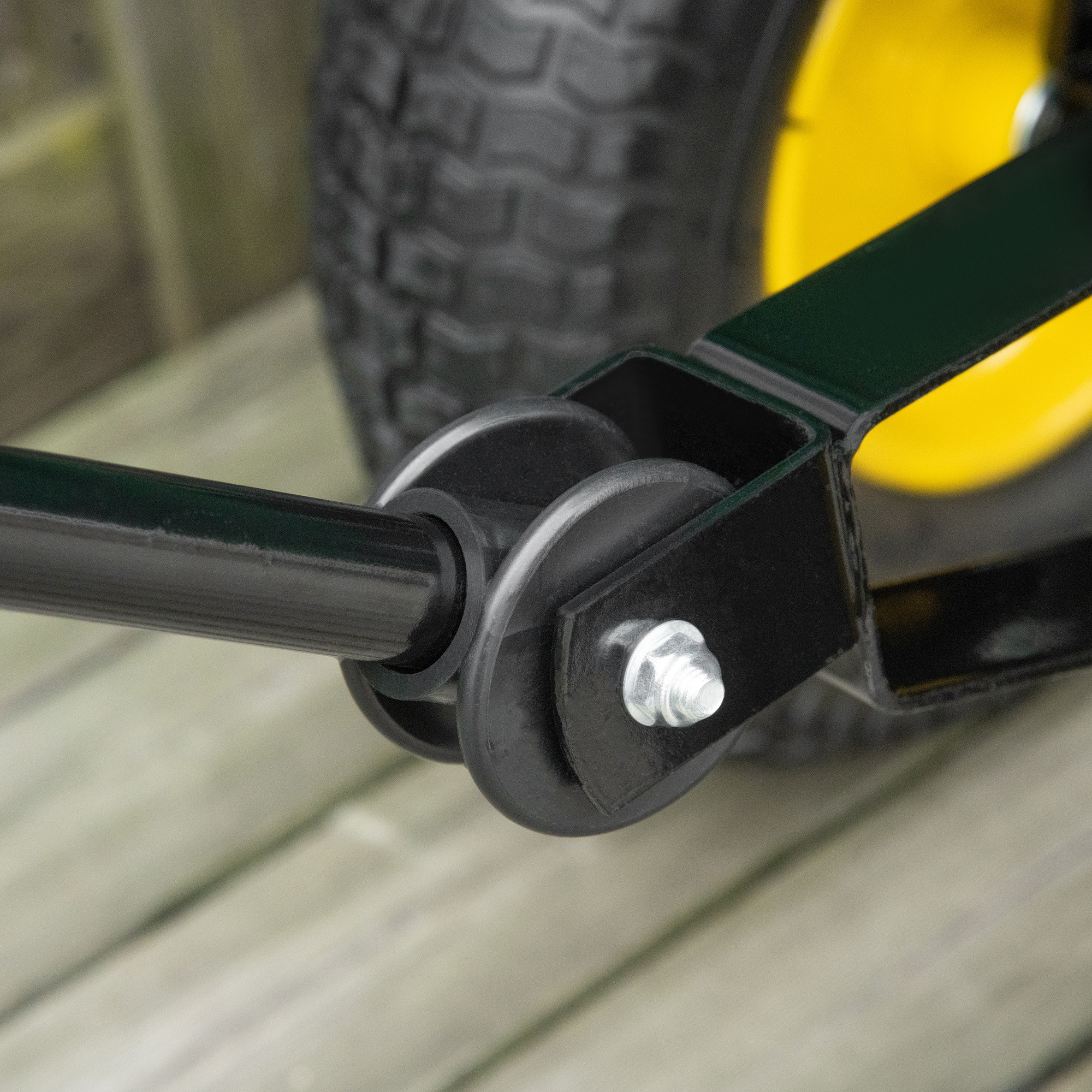 Carro de Jardín Basculante Capacidad 125 L Carga 200 kg Carretilla de Transporte Carro para Playa con Marco de Acero y 4 Ruedas Neumáticas Verde