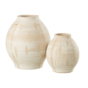 J-Line Vase Rond Pierre Beige Large