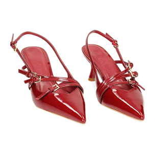 Zapatos de tacón cherry en charol