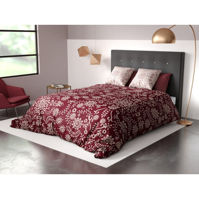 Parure Housse De Couette 3pcs avec Taies oreiller 100% coton Bio 57fils Vishka