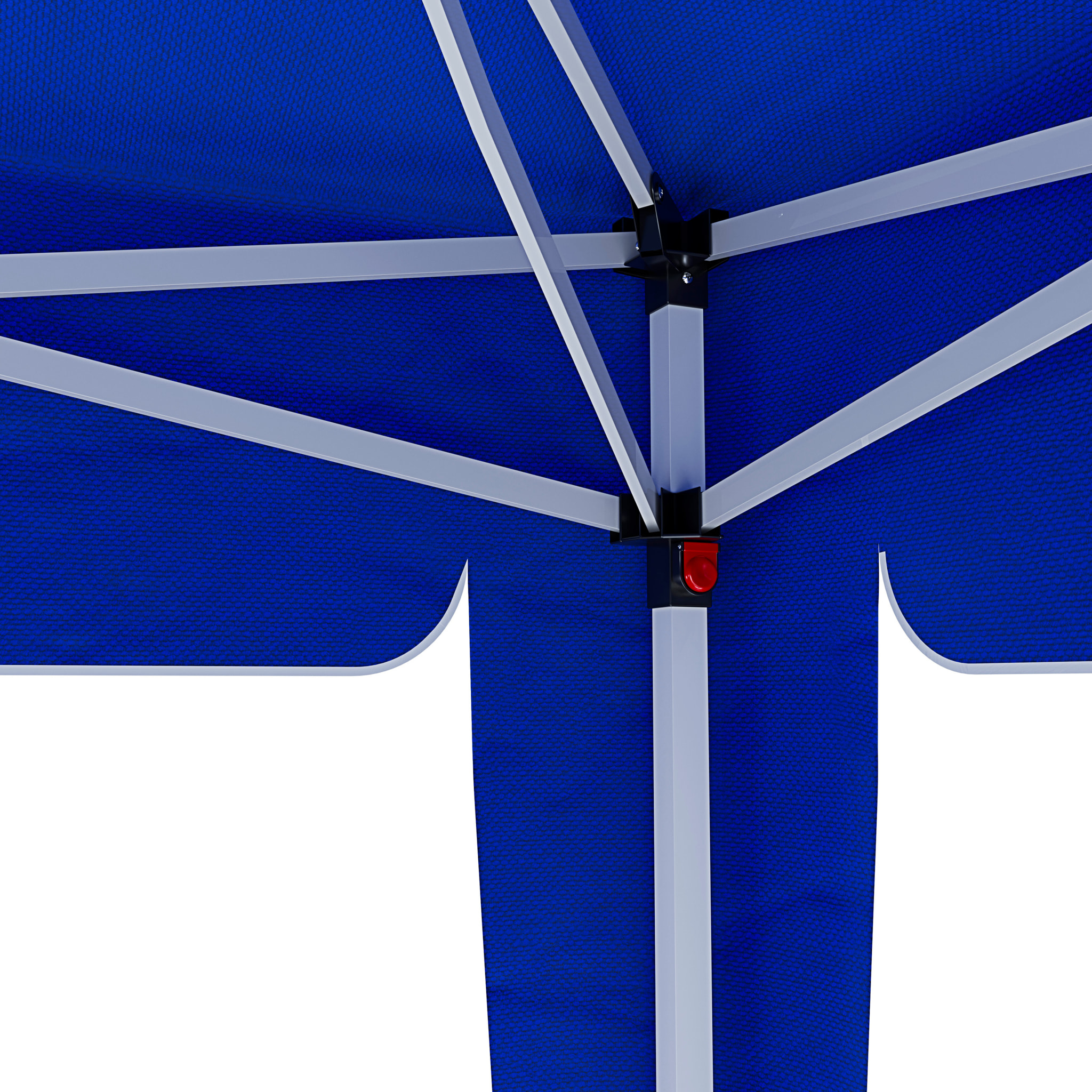 Gazebo Pieghevole Impermeabile 3 x 3 M Da Giardino Con 4 Sacche Pesi Sacca Trasporto Chiusura Fisarmonica Struttura Acciaio Copertura 160 gr/m² Blu