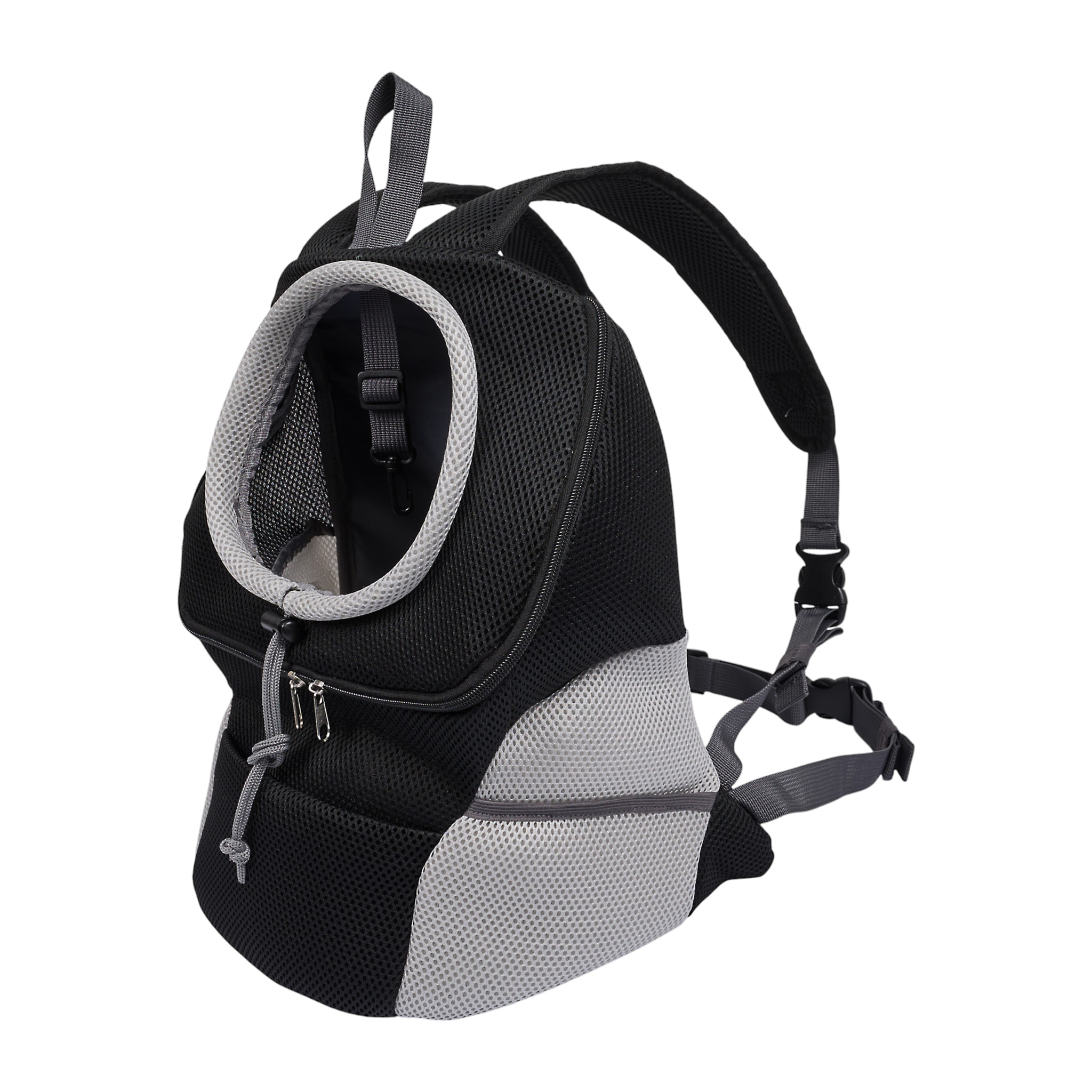 Sac à dos de transport pour animaux - THE CONCEPT FACTORY - Confortable - Léger - Gris et Noir