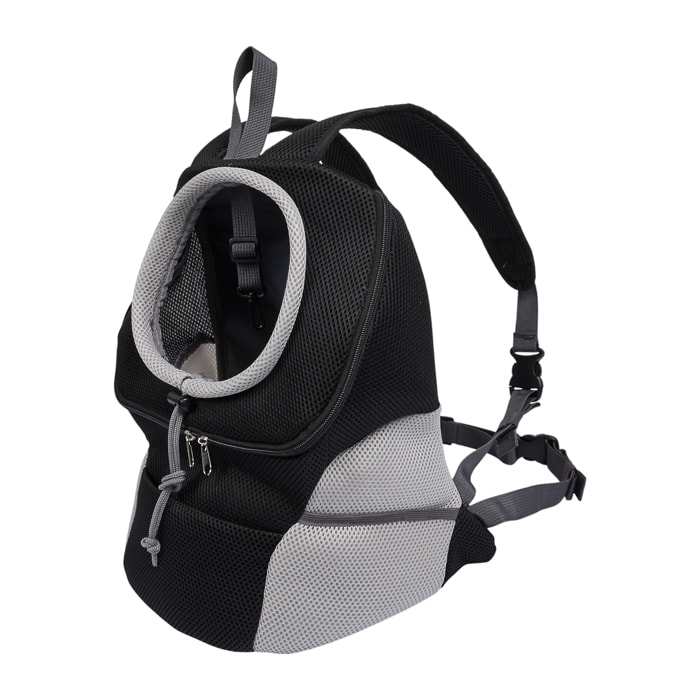 Sac à dos de transport pour animaux - THE CONCEPT FACTORY - Confortable - Léger - Gris et Noir
