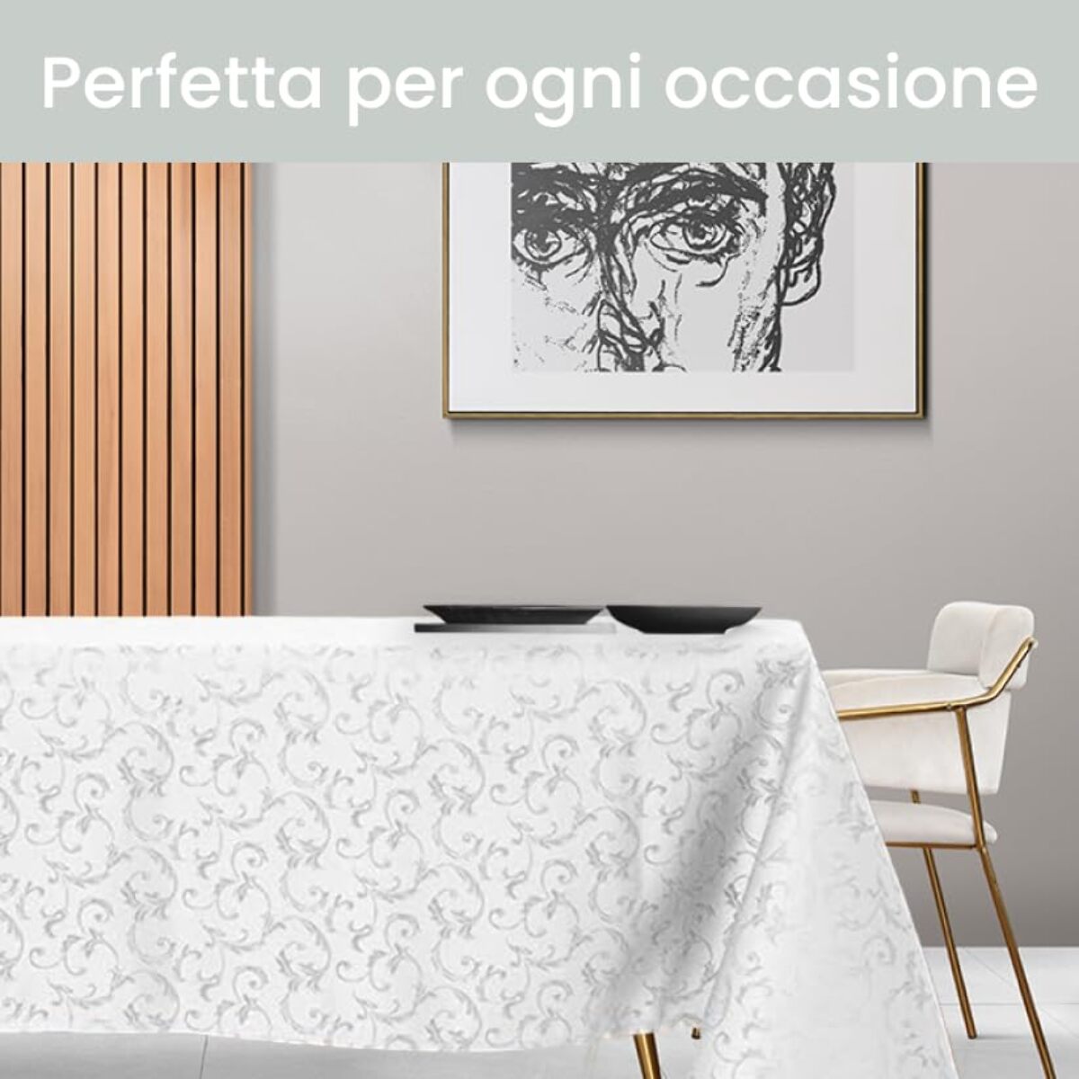 Tovaglia Antimacchia Rotonda, Impermeabile.