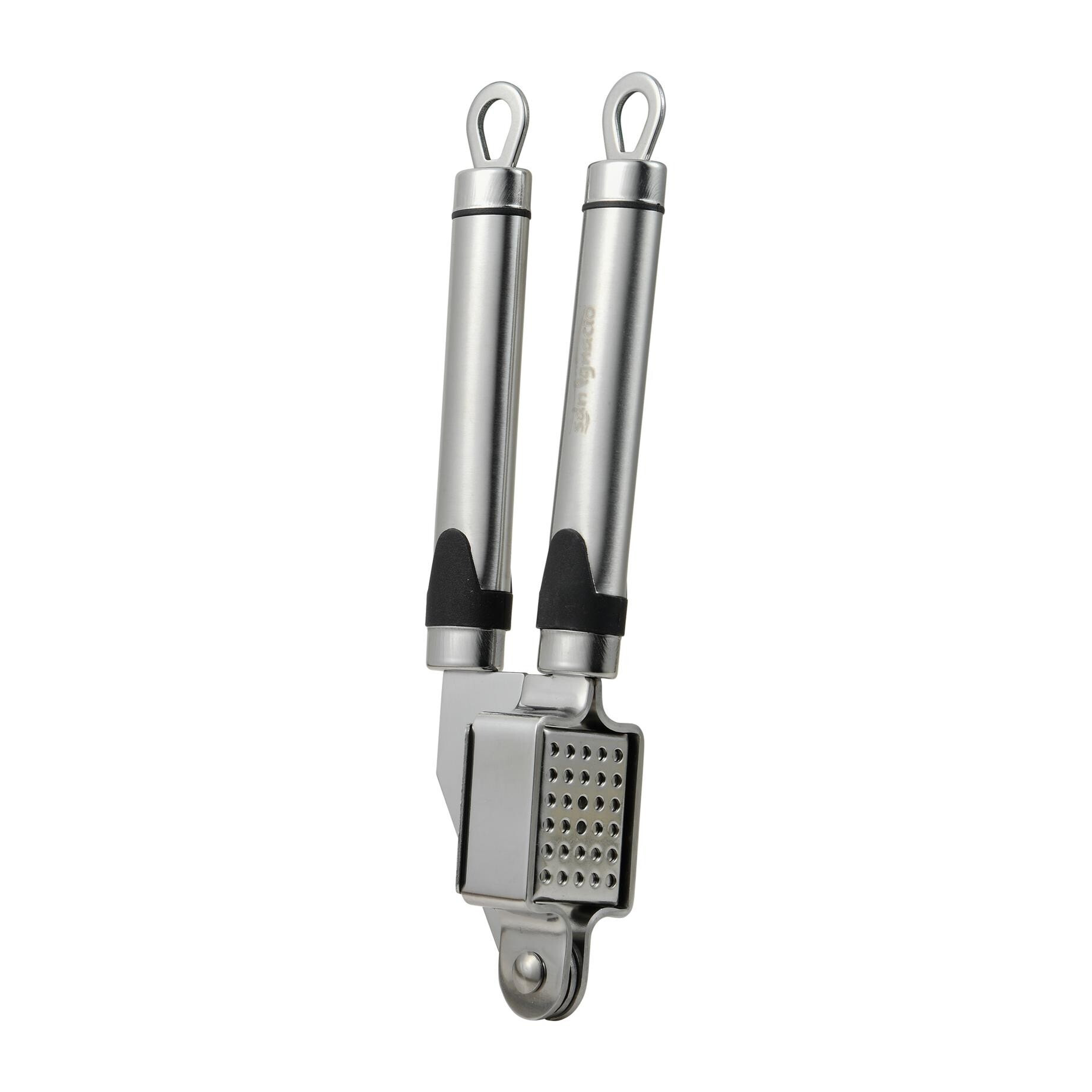 Prensador de ajos 19x5 cm acero inoxidable, triturador manual resistente expert san ignacio