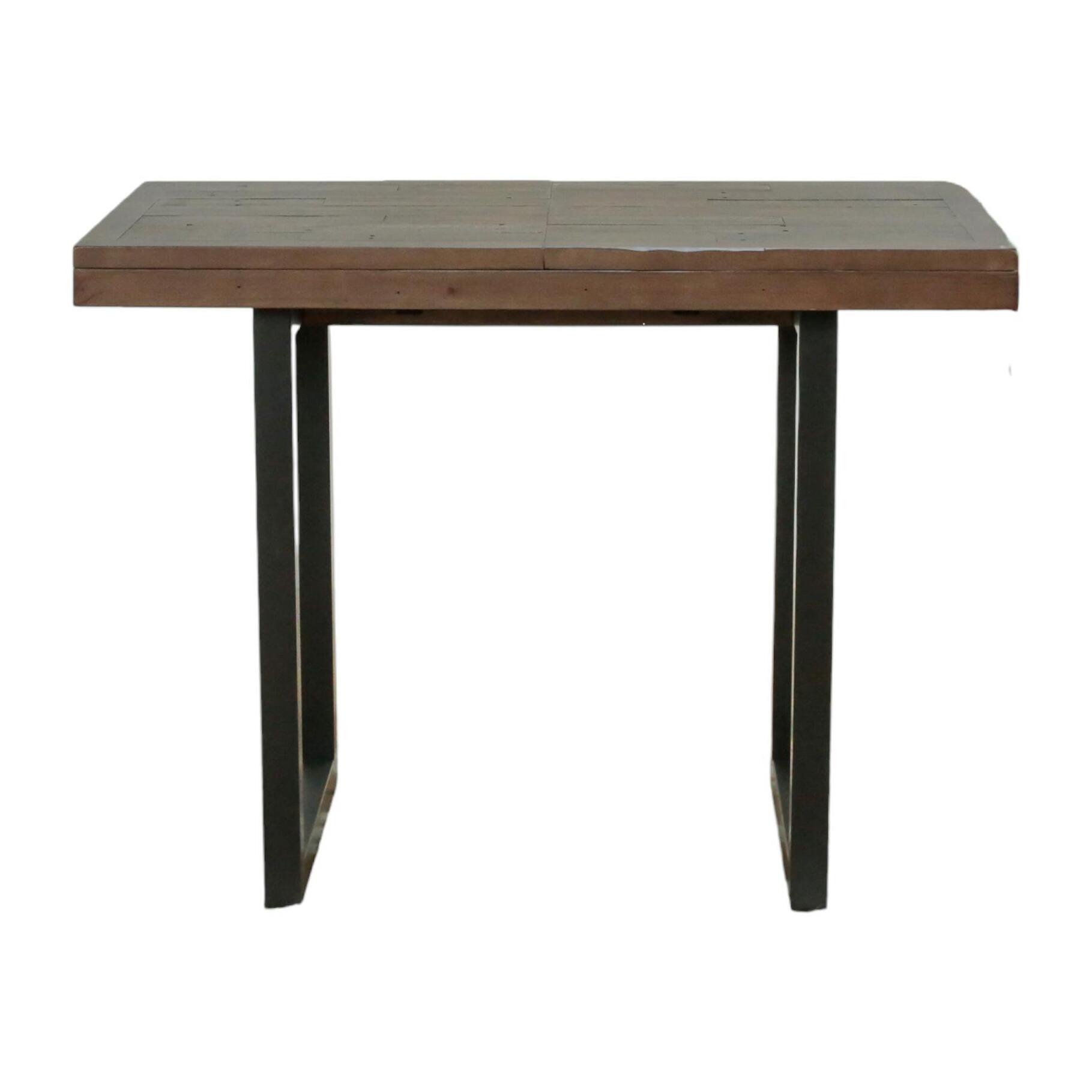 Table haute extensible bois recyclé 120-160 cm SAMOA