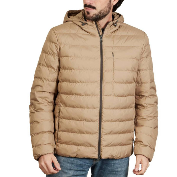 Abrigos Hombre de la marca GEOX  modelo M2628A T2937 M DENNIE HOOD JACKET MARRON CLARO