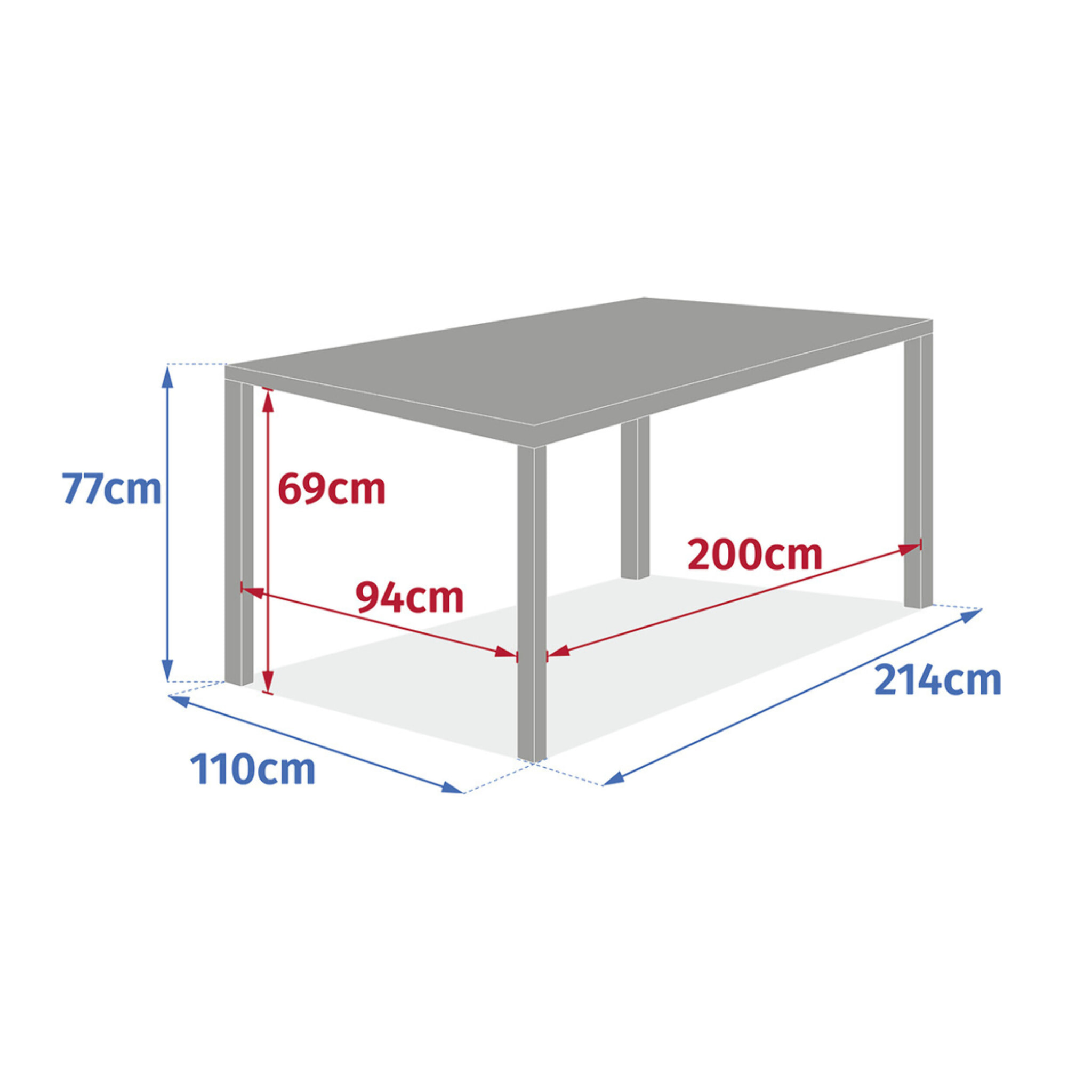 Table de jardin extensible "Évasion" effet bois honey & graphite 10 places en aluminium