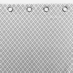 Rideau Jacquard motif losange - Gris