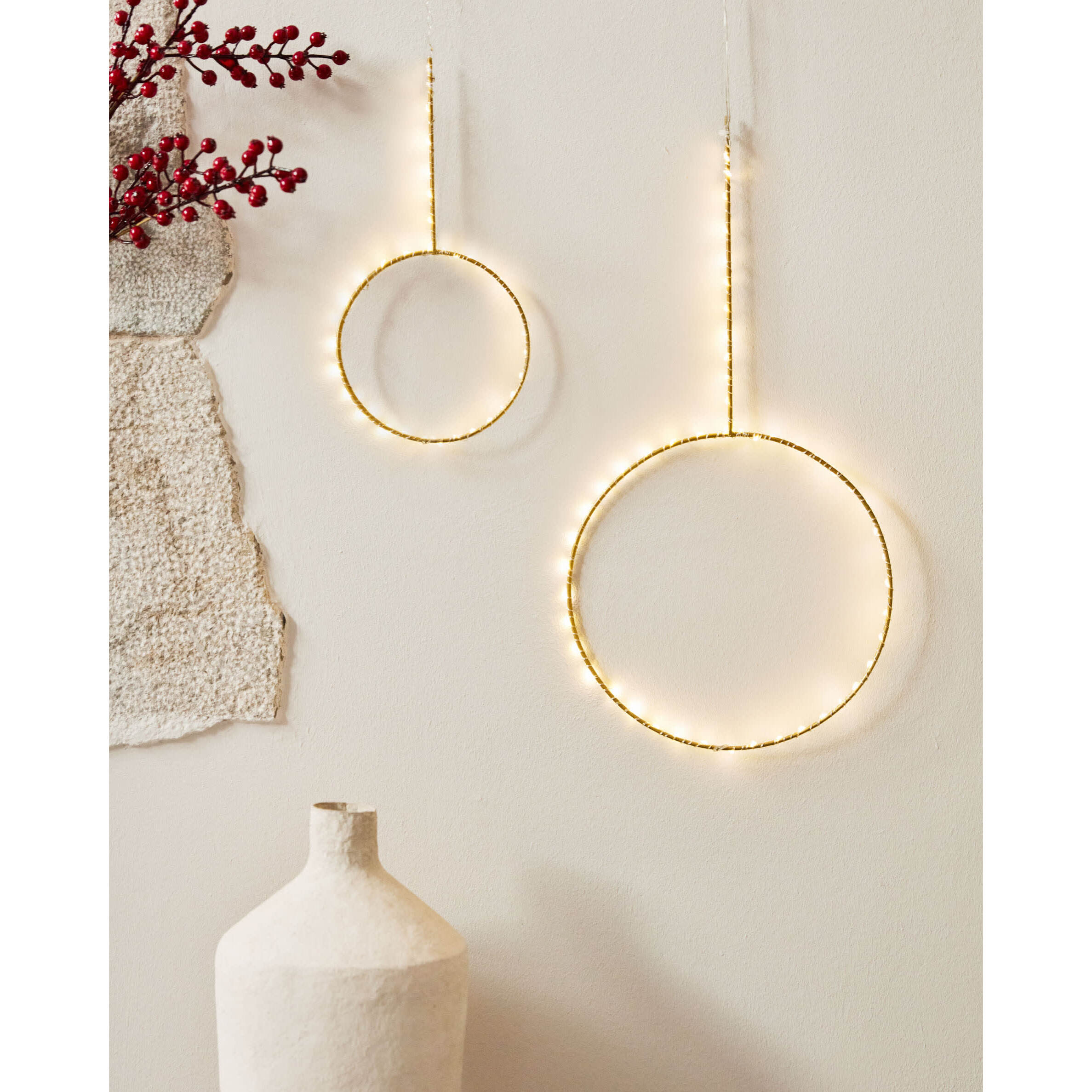 Kave Home - Anello luminoso Tamane in oro Ø 17 cm