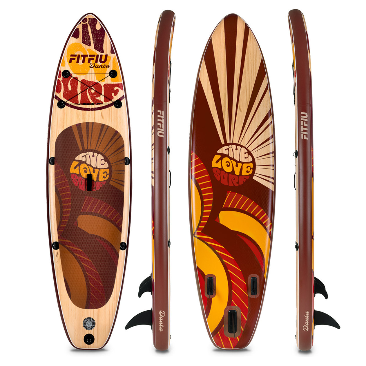 Tabla paddle surf hinchable DANTA FITFIU con diseño retro