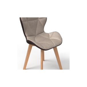 Chaises Gladys - Taupe /  Marron