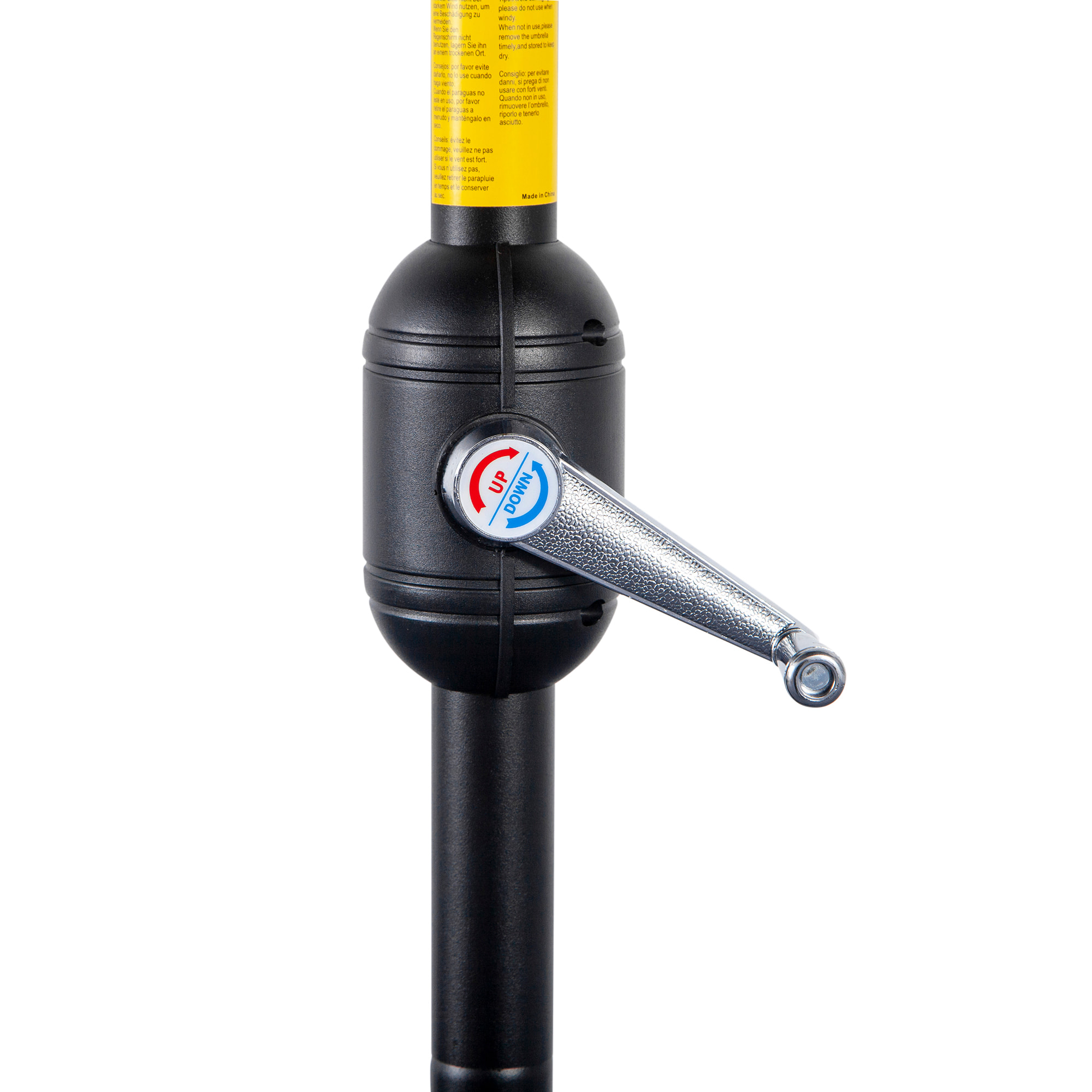 Sombrilla 269x138x236 cm Parasol de Jardín con Manivela y Forma Semicircular para Exterior Terraza Patio Piscina Crema