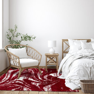 Tapis shaggy tissé motif abstrait KEBE