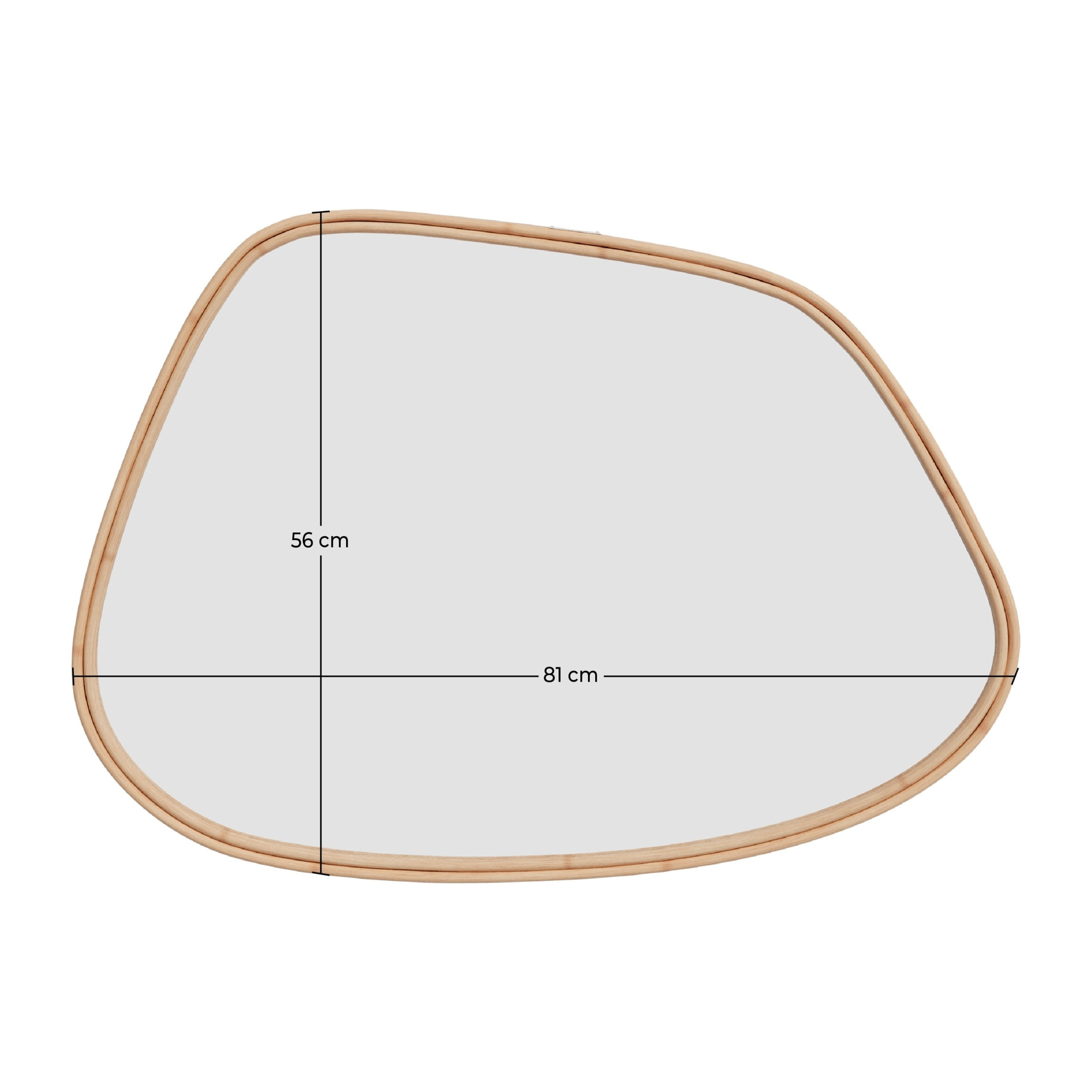 Miroir organique en rotin 81x56 cm - Tseri