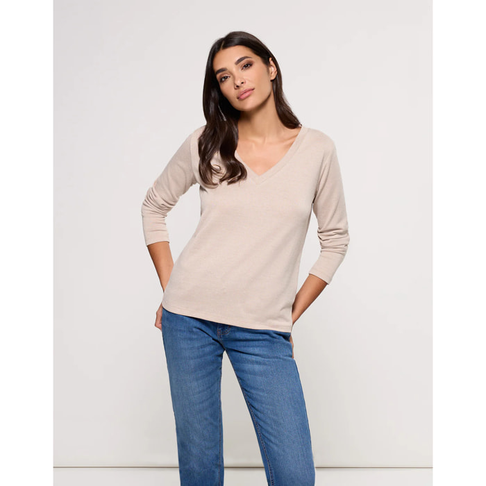 Camiseta Manga Larga Beige - Imarama