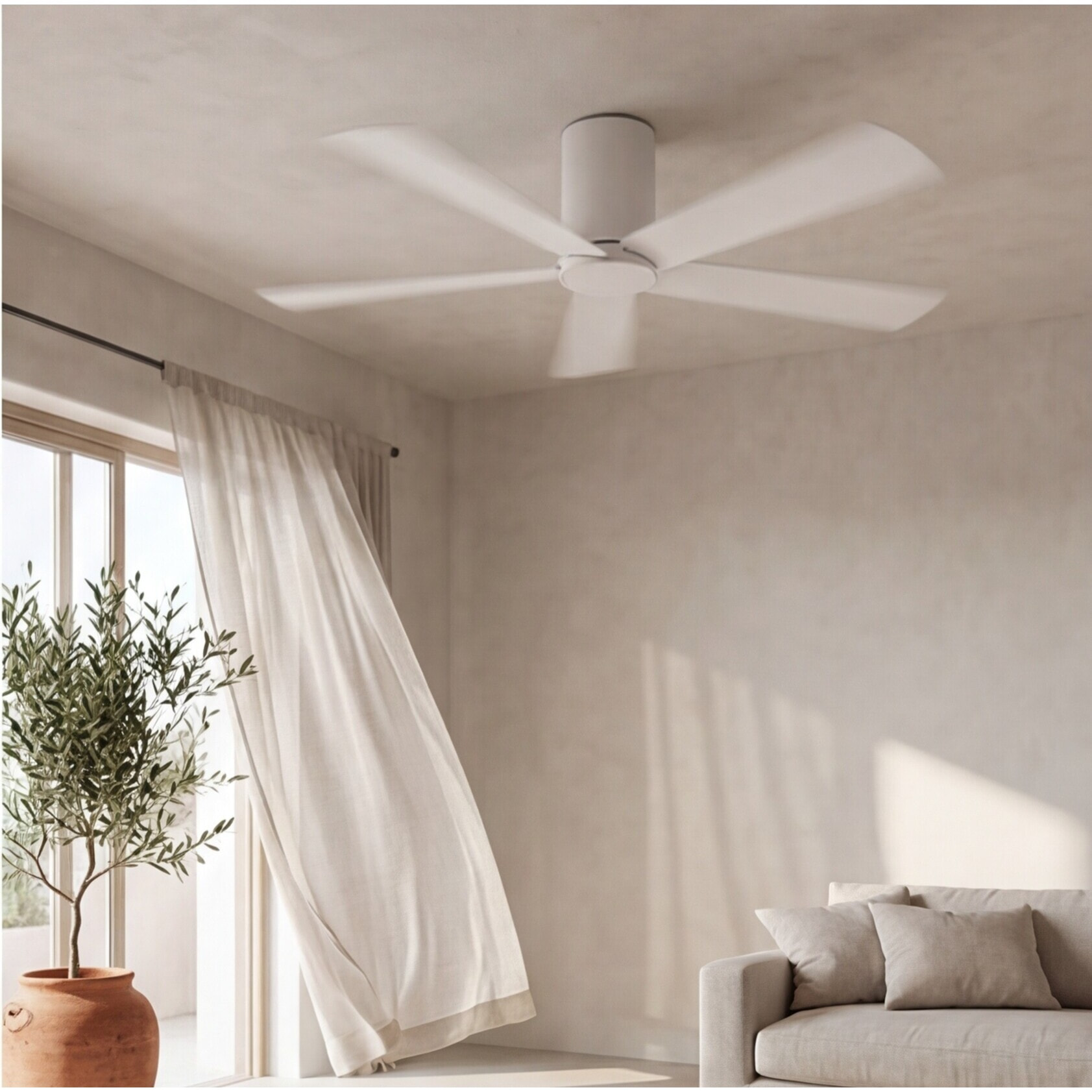 Forlight Ventilador IP20 Rodas Blanco brillante Blanco