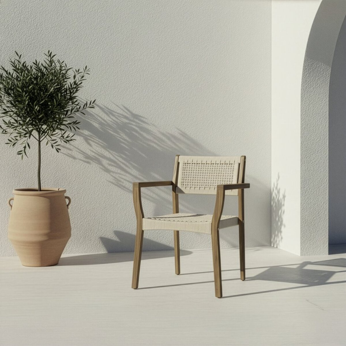 Ensemble de table et chaises de jardin Nera-tina -bois massif d'acacia-couleur naturel 120 x 75 x 120 cm