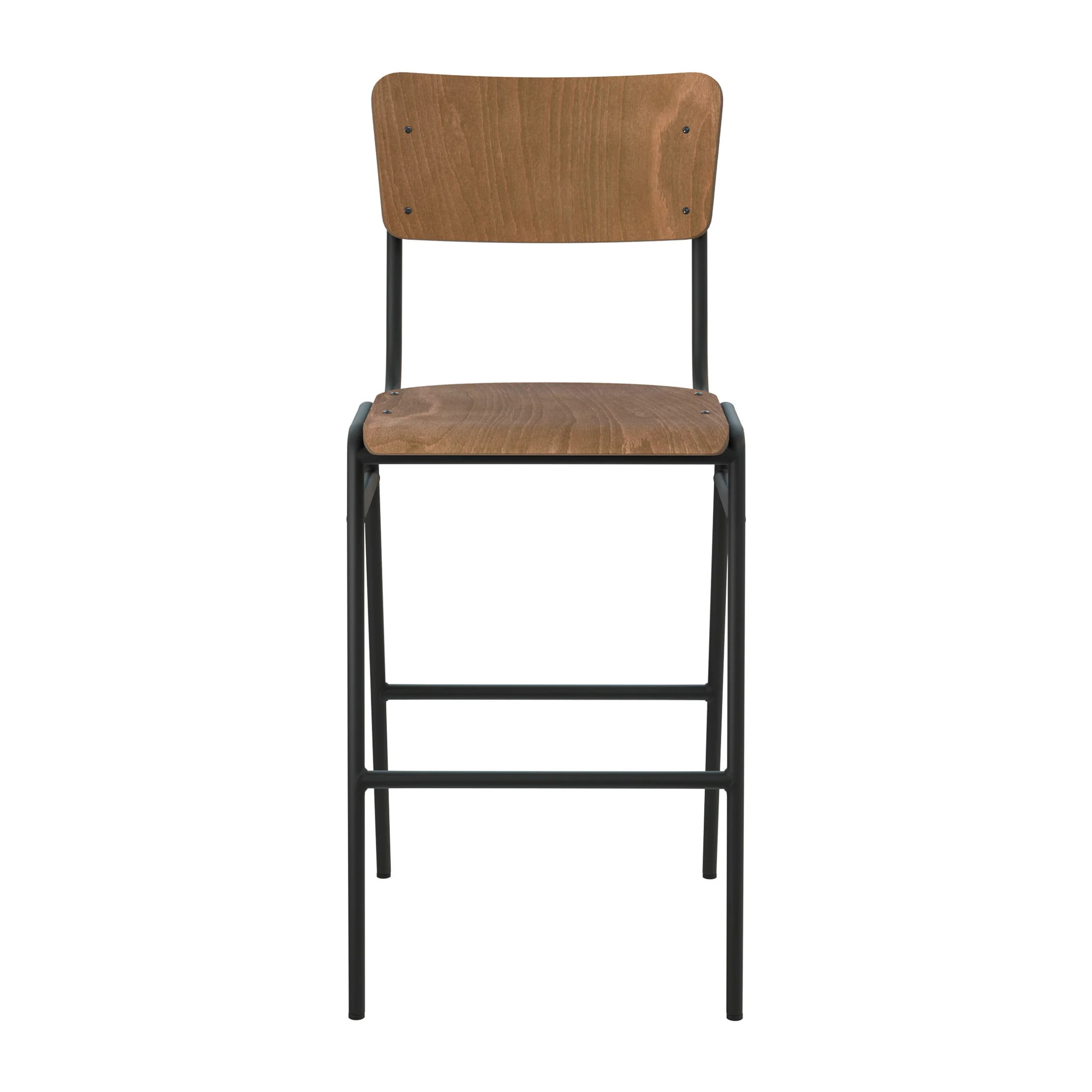 Lot de 2 chaises pour îlot central 66 cm en bois foncé - Clem