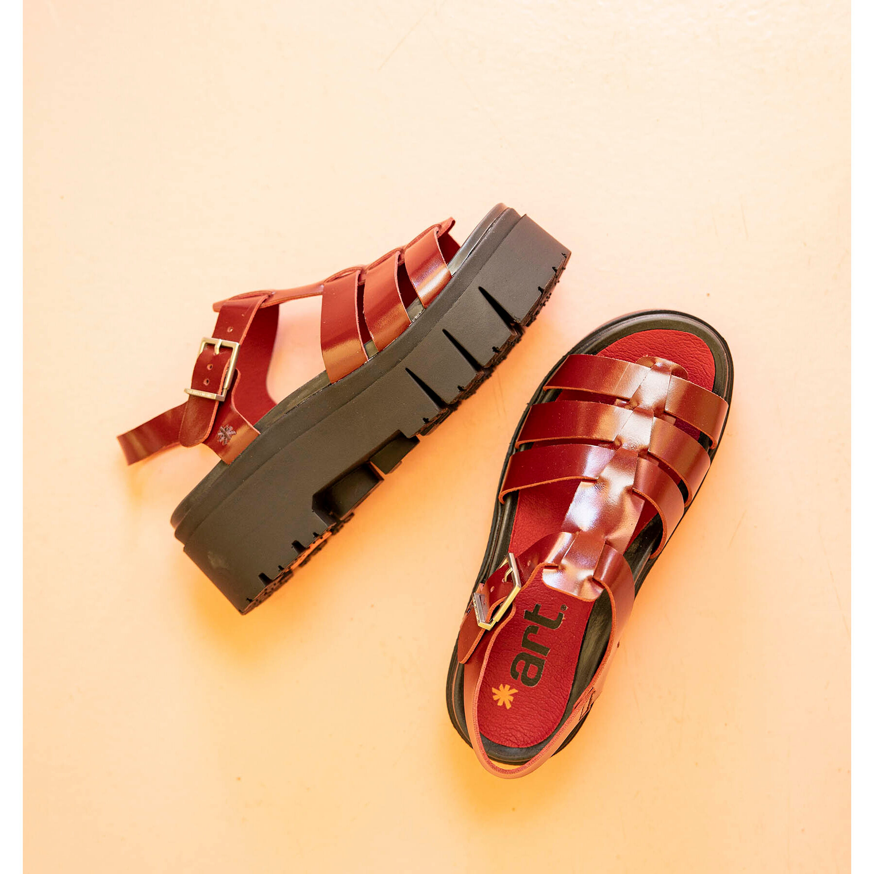 Sandalias 2042 NAPPA SHINNY FLAMINGO / LEEDS color Flamingo