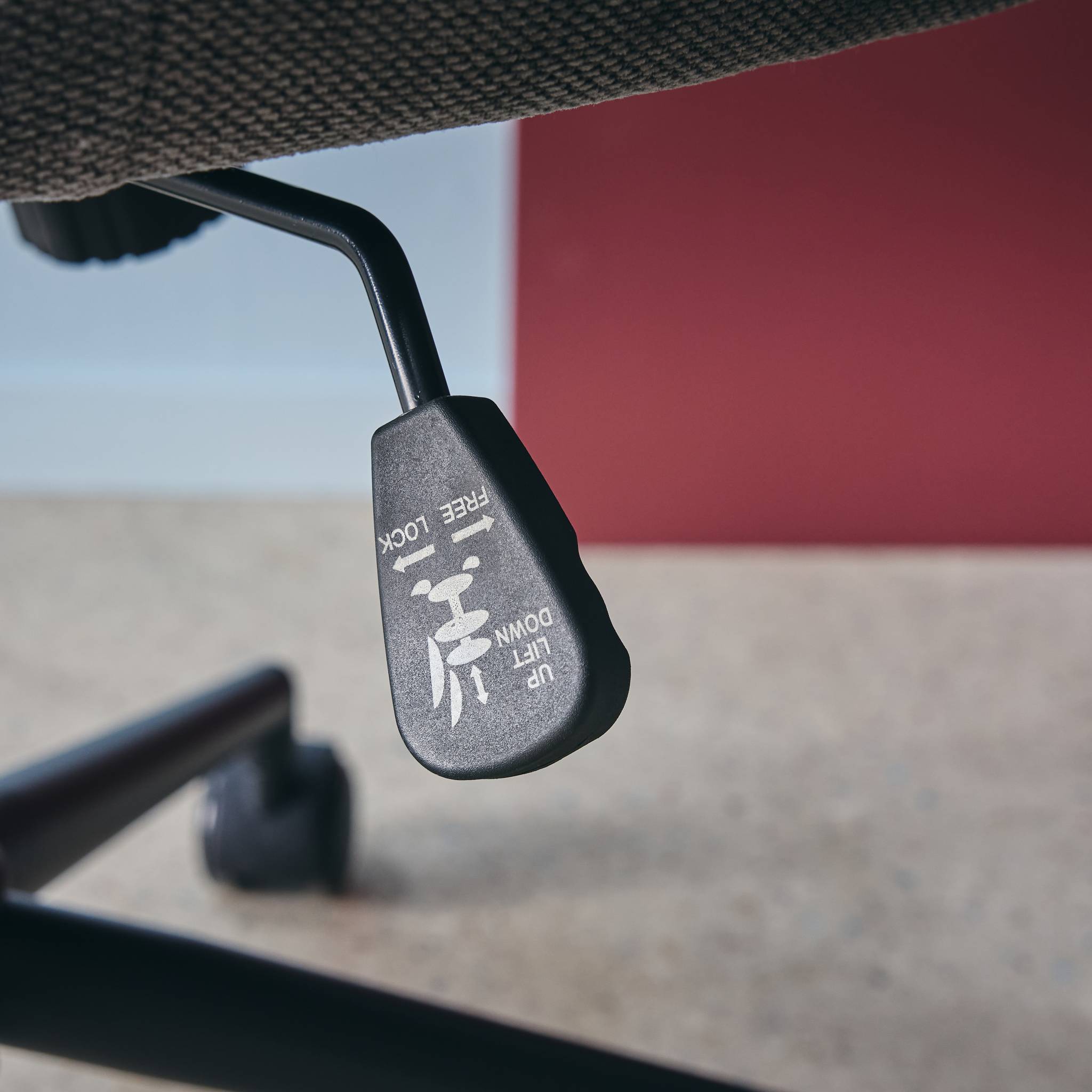 Chaise de bureau à roulettes ajustable métal et tissu gris - L 57 x P 57 x H 85/94.5cm - Stan