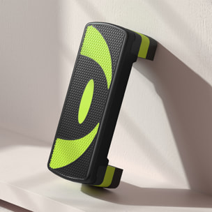 Step de Aeróbic Step para Fitness Antideslizante con Altura Regulable 3 Niveles de 10/15/20 cm Tabla Plataforma Stepper para Ejercicio en Casa Gimnasia Carga 150 kg 80x31x20 cm Verde y Negro