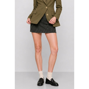 Kocca - Gonna da donna con motivo a quadri in cotone e lana vergine Donna