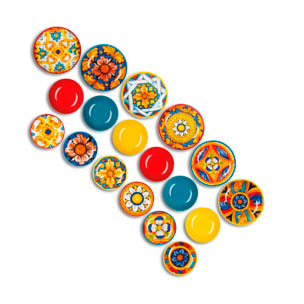 Servizio piatti 18 pezzi Excelsa – Camastra, Porcellana Multicolore
