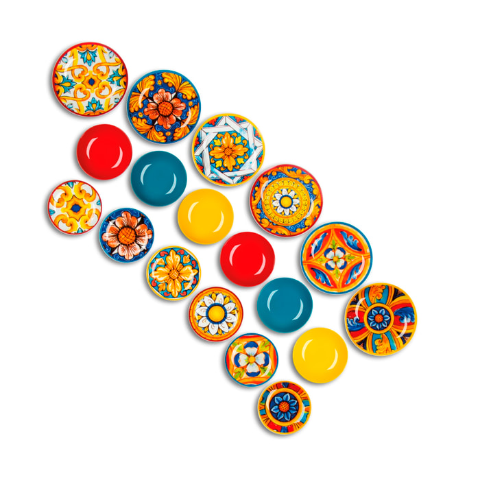 Servizio piatti 18 pezzi Excelsa – Camastra, Porcellana Multicolore
