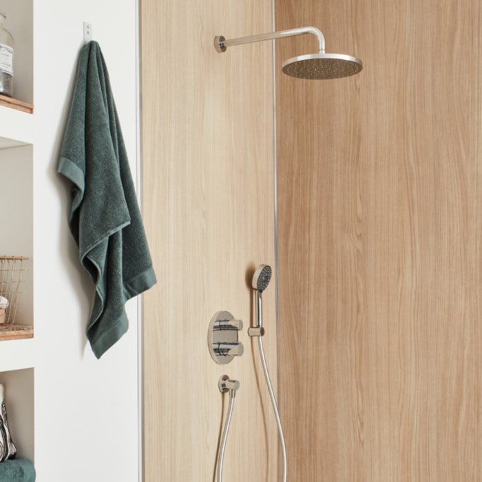 Colonne de douche encastrée thermostatique Modulo rond