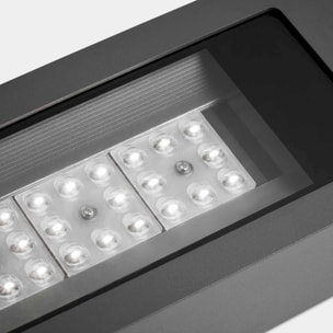 LEDS C4 Zigzag Asymmetrical farola exterior con optica asimetricas en blanco neutro 4000K color gris urbano