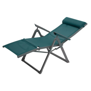 Fauteuil de jardin inclinable Decima Bleu canard & Graphite