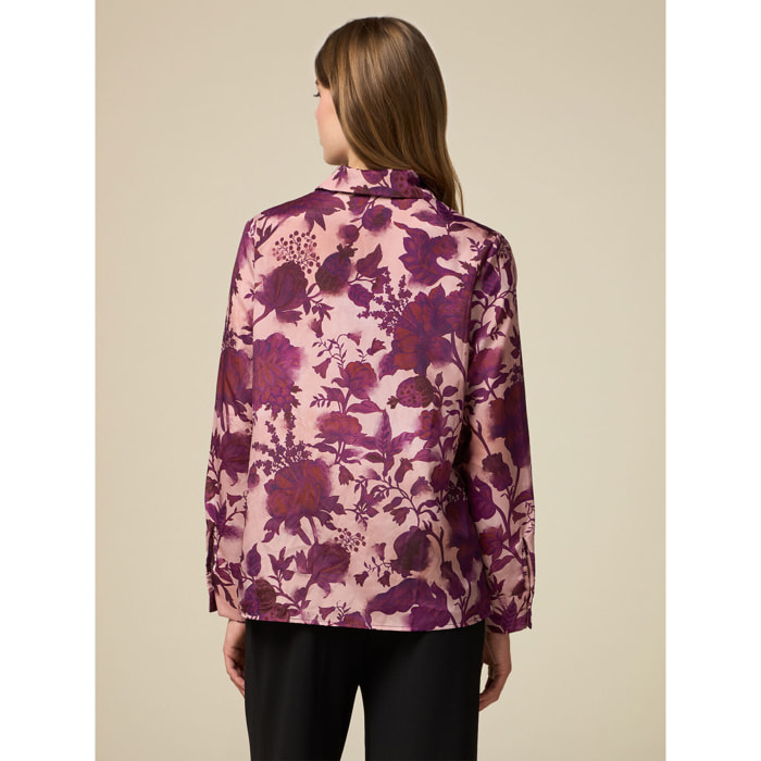 Oltre - Floral patterned shirt - Violeta