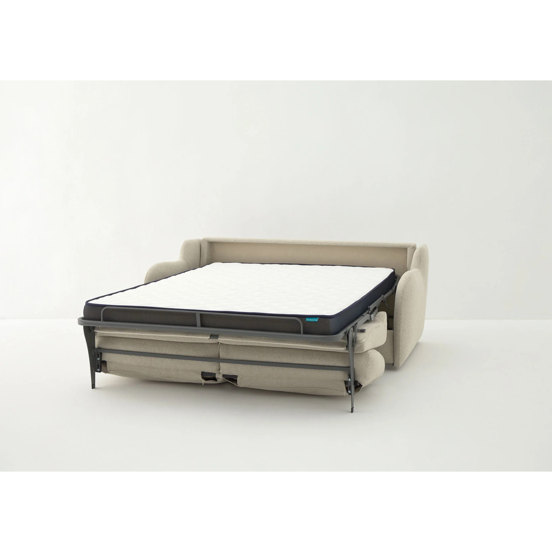 Sofá Cama Basic - Apertura Estilo Italiano - Colchón Matrimonio 140x195 - Tejido Anti-Manchas - 2 Cojines Función Almohada incluídos - 5 Años de Garantía