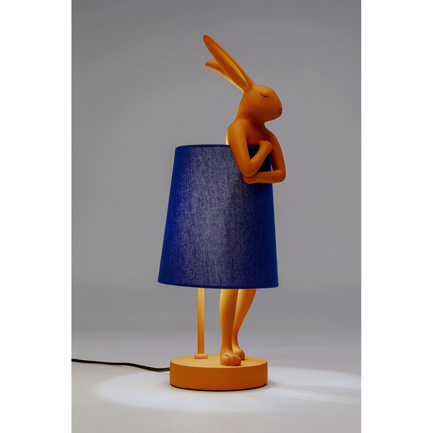 Lampe Animal lapin orange et bleue 50cm Kare Design