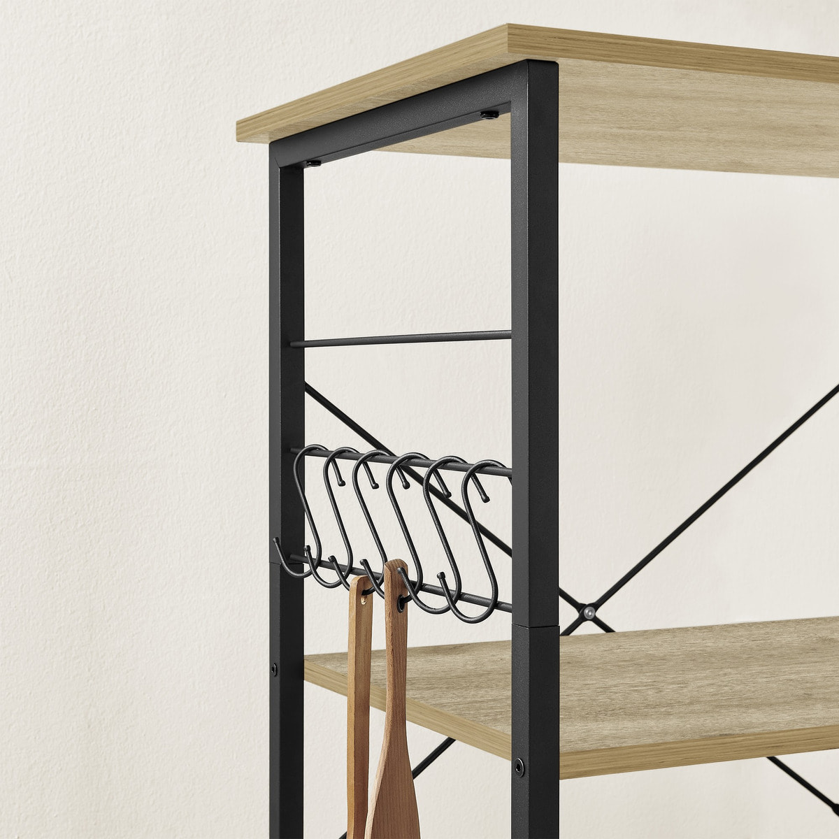 Carrello da cucina industrial Artisan in legno e metallo