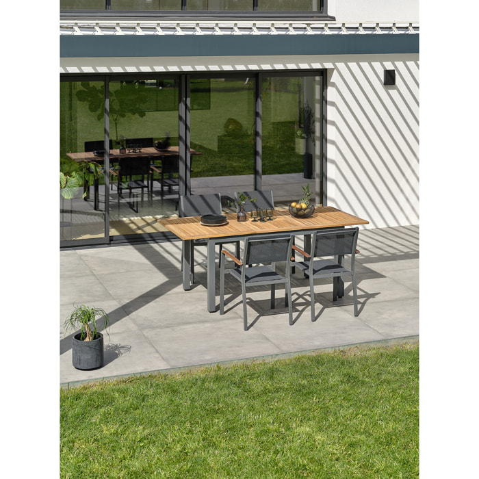 ORSINO - Ensemble repas de jardin 4 places - Acacia