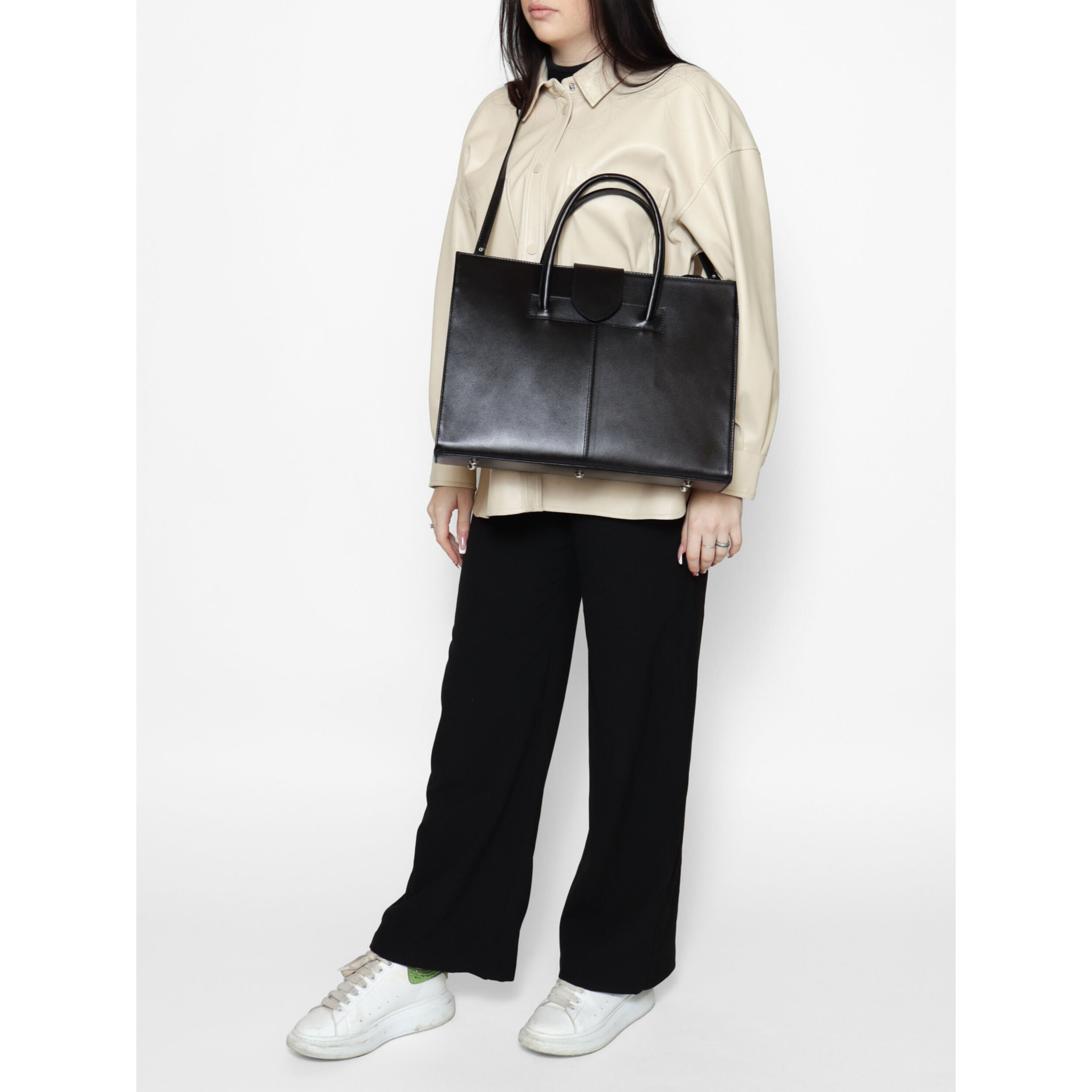 Borsa a mano da Donna Evelina in Vera Pelle Made in Italy 29x40x9 cm